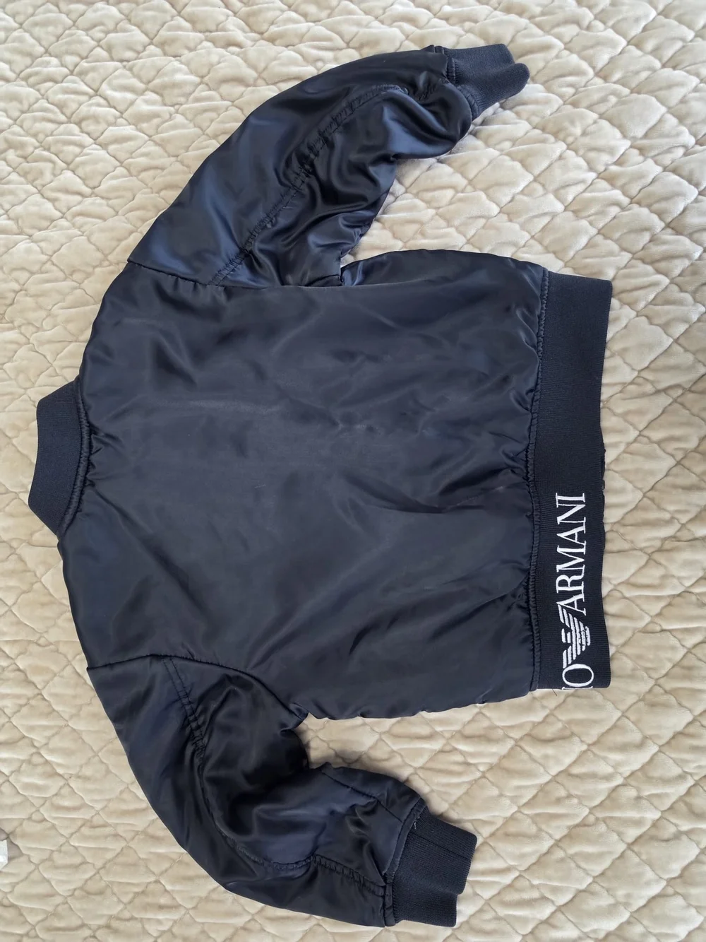 Emporio Armani Boys Navy Puffer Bomber Jacket - Picture 4 of 7